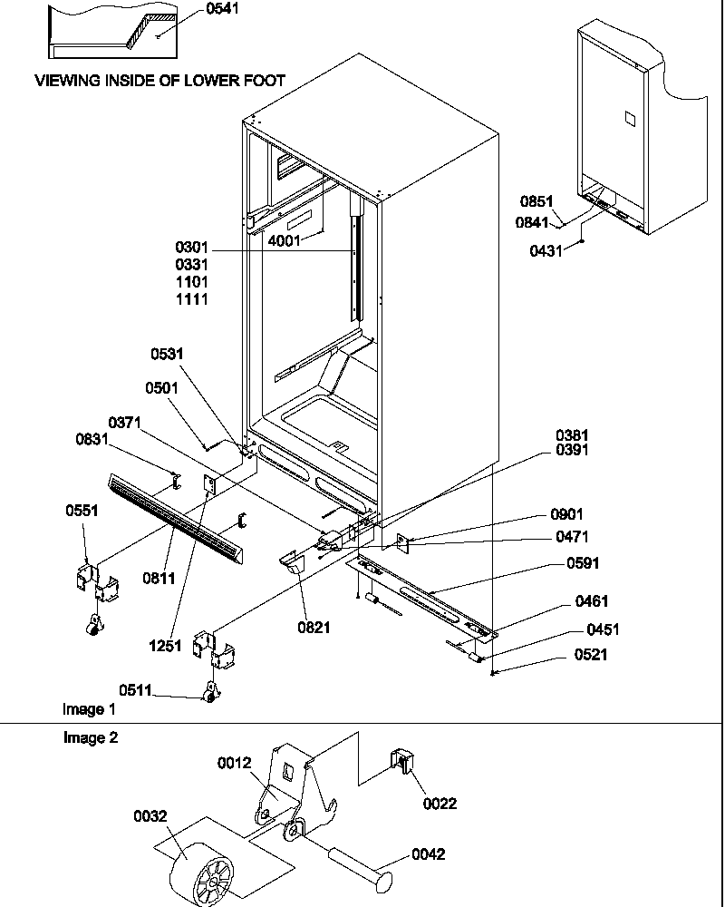 Ladders, lower cabinet and rollers