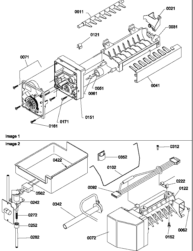 Ice maker assembly parts