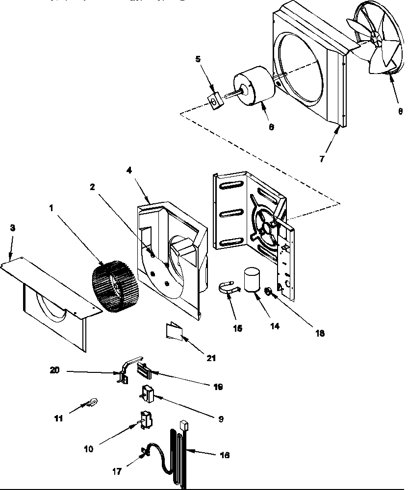 Fan and control assy