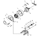 Amana LGS10AW/PLGS10AW motor and fan assemblies diagram