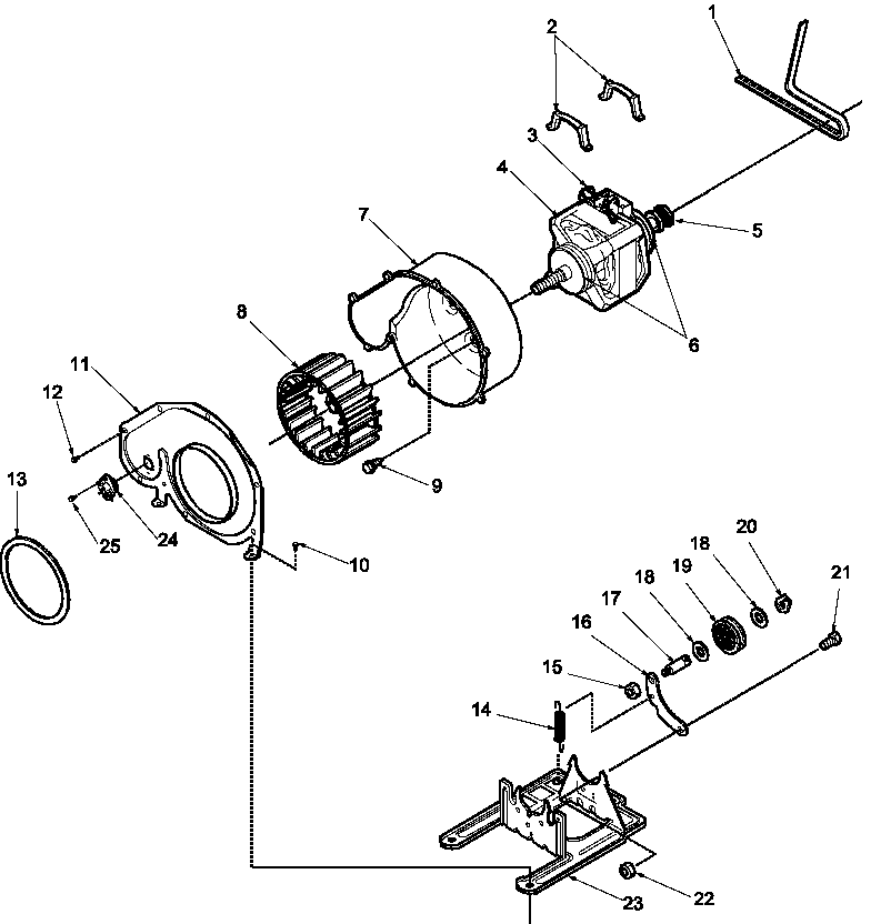 Motor and fan assemblies