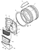 Front bulkhead, air duct, felt seal and cylinder