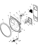 Rear bulkhead, felt seal, rollers/air duct assembly