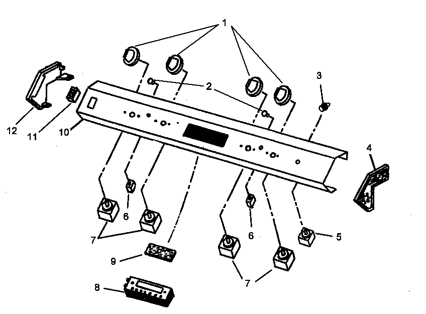 Control panel (ards801e/p1131923n) (ards801e/p1131929n) (ards801e/p1131935n) (ards801e/p1131938n) (ards801ww/p1131923n) (ards801ww/p1131929n) (ards801ww/p1131935n) (ards801ww/p1131938n)