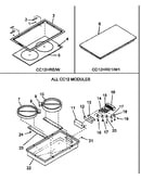 Glass cooktop module all cc12 (cc12hre/p1133347ne) (cc12hre/p1172301s) (cc12hrw/p1133347nw) (cc12hrw/p1172302s)