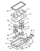 Glass cooktop module cc13ew (cc13e/p1133348ne) (cc13e/p1155203s) (cc13w/p1133348nw) (cc13w/p1155204s)