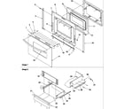 Amana ZRT6510WW/P1143616NWW oven door and storage drawer diagram