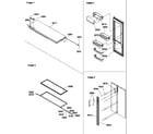 Amana SRDE528VW-P1320403WW refrigerator door, door trim and handles diagram