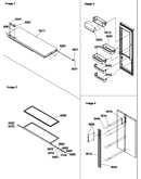 Refrigerator door, door trim and handles