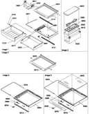 Deli, shelves, crisper assemblies and accessories