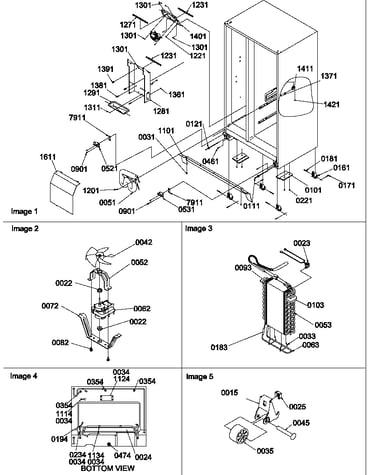 Drain systems, rollers, and evaporator assy