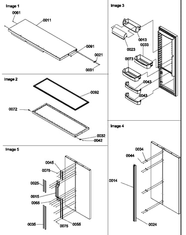 Refrigrator door, door trim and handles