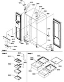 Refrigerator/freezer lights and hinges