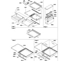 Amana SXD524VE-P1320401WE deli, shelves, crisper assemblies and accessories diagram