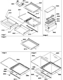 Deli, shelves, crisper assemblies and accessories