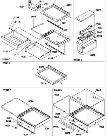 Deli, shelves, crisper assemblies and accessories