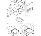 Amana SBD522VE-P1320303WE deli shelves, crisper assemblies and accessories diagram