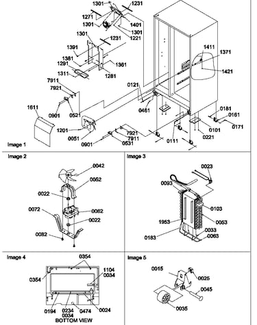 Drain system, rollers and evaporator assembly
