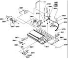 Amana SBD522VE-P1320303WE machine compartment and muffler assembly diagram