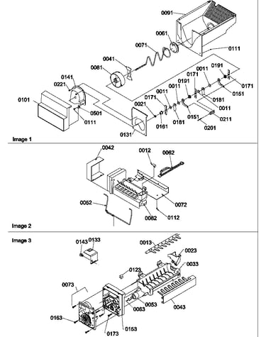 Ice bucket auger and ice maker parts
