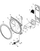 Rear bulkhead, felt seal, rollers, air duct assembly