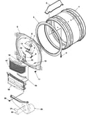 Front bulkhead, air duct, felt seal and cylinder
