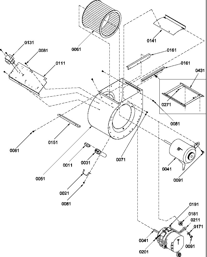 Blower assembly - 24m, 36m, 48m btu models