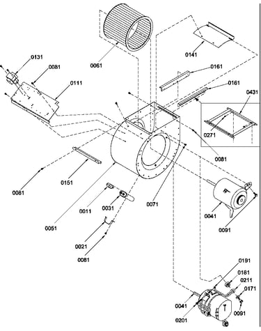 Blower assembly - 24m, 36m, 48m btu models