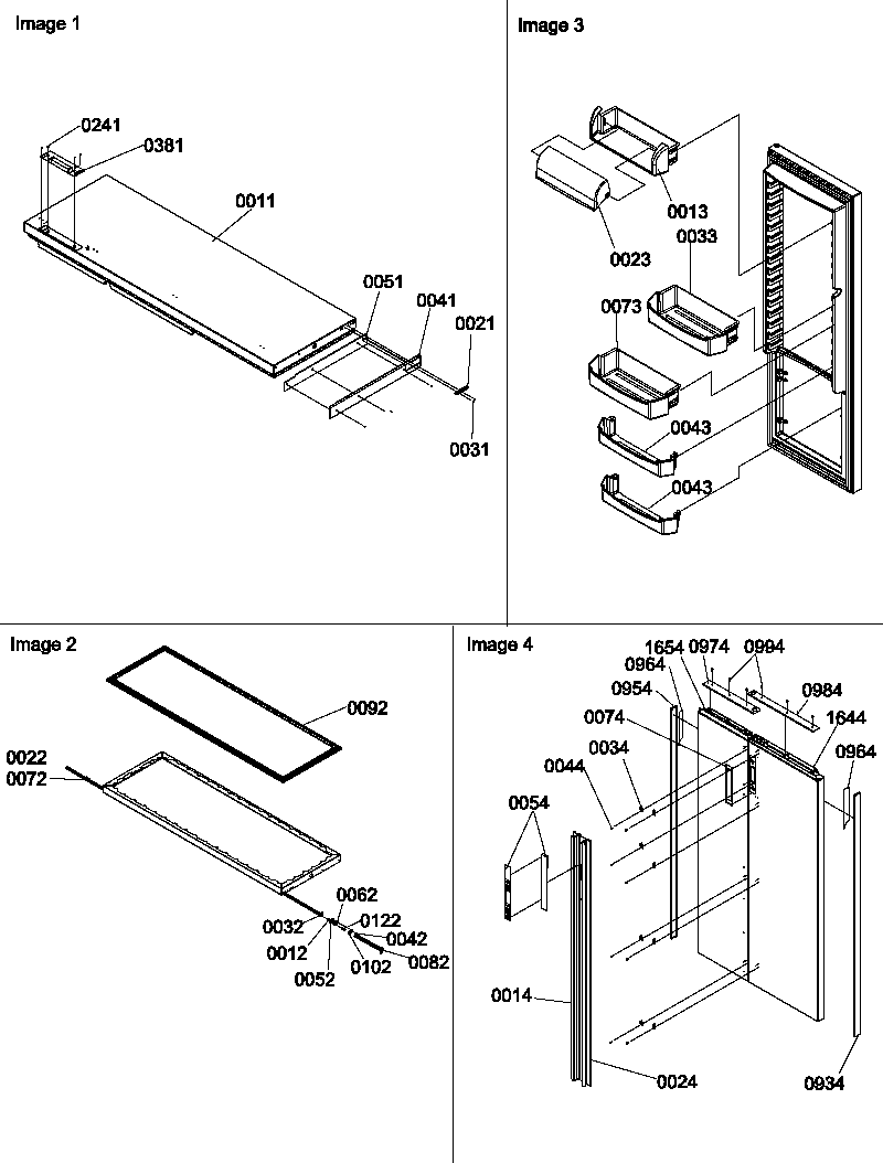 Refrigerator door, freezer door trim/handles