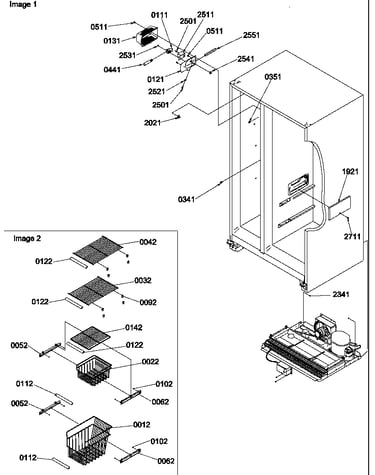 Freezer shelves and lights