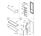 Amana SX522VE-P1320501WE refrigerator door & door trim and handles diagram