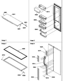 Refrigerator door & door trim and handles