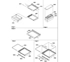 Amana SX522VE-P1320501WE deli, shelves, crisper assemblies and accessories diagram