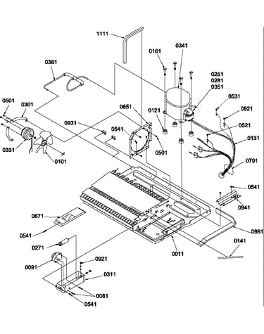 Machine compartment & muffler assy