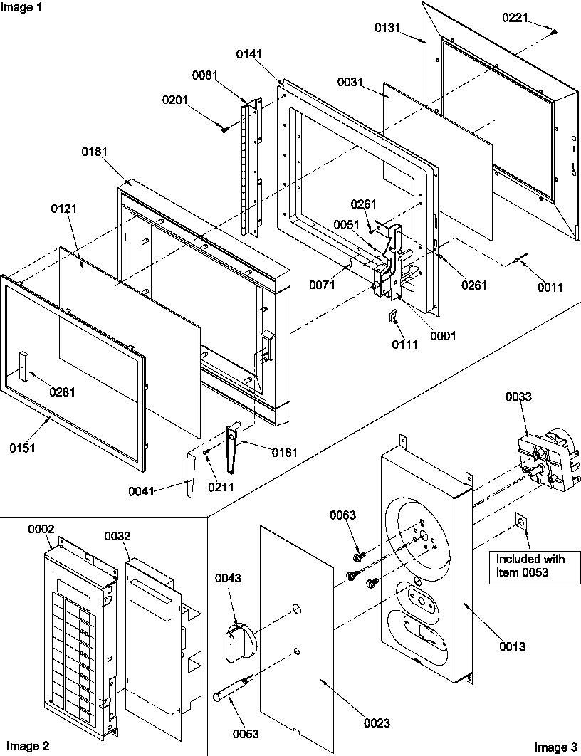 Door and control assy