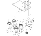 Amana AK2H30W3-P1143701NW cooktop assembly diagram