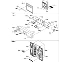 Amana SXD522VE-P1320302WE facade dispenser cover, elec.bracket assy,toe grille diagram