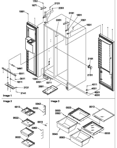 Refrigerator/freezer lights and hinges