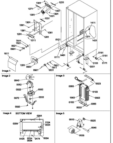 Drain systems, rollers, and evaporator assy