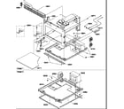 Amana CRC12T2-P1304434M control/antenna & basepan assembly diagram