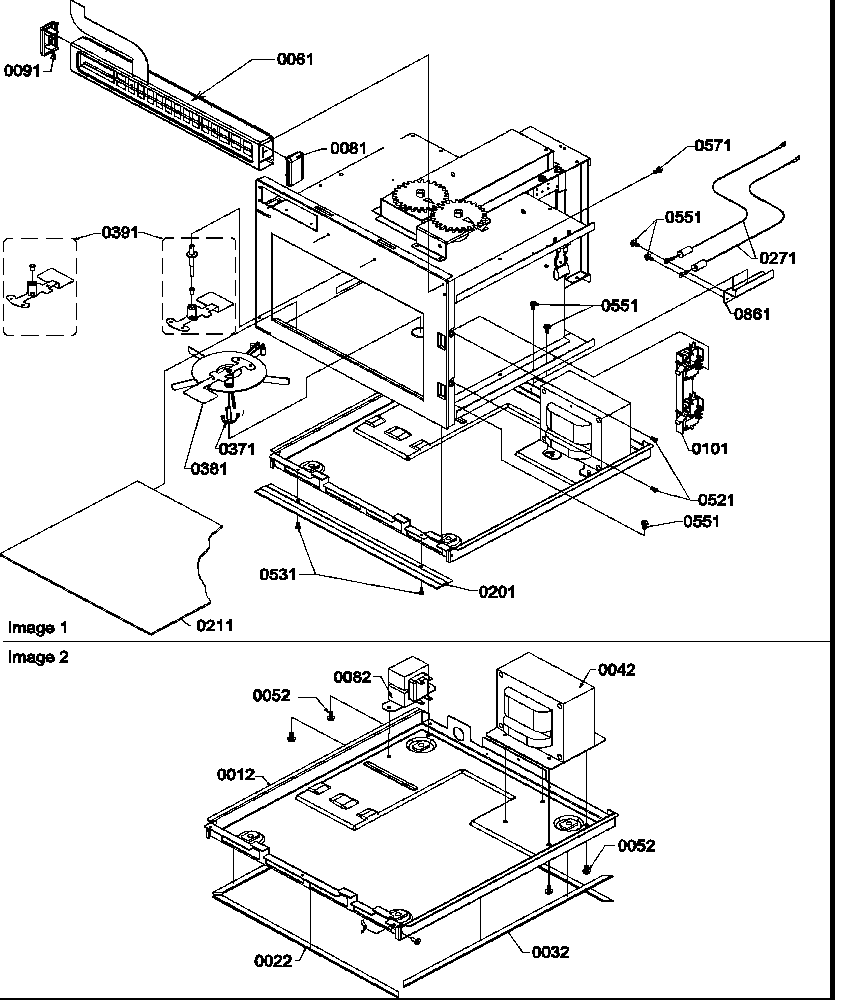 Control/antenna & basepan assembly