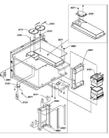 Magnetron/stirrer motor