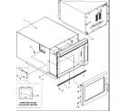 Amana MM2000CS-P1194120M outer case & door removal diagram