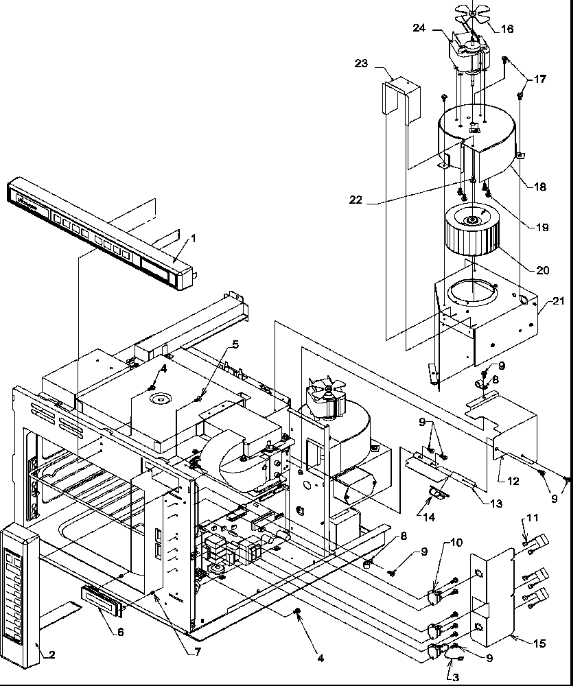 CONTROL & BLOWER/TRIAC ASSEMBLIES