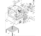 Amana CMM2230CS-P1194123M circuit board/high voltage & oven rack diagram