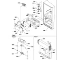 Amana BC21VW-P1321506WW evaporator & freezer control assembly diagram