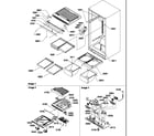 Amana TSI22VE-P1306602WE interior cabinet and drain assembly diagram