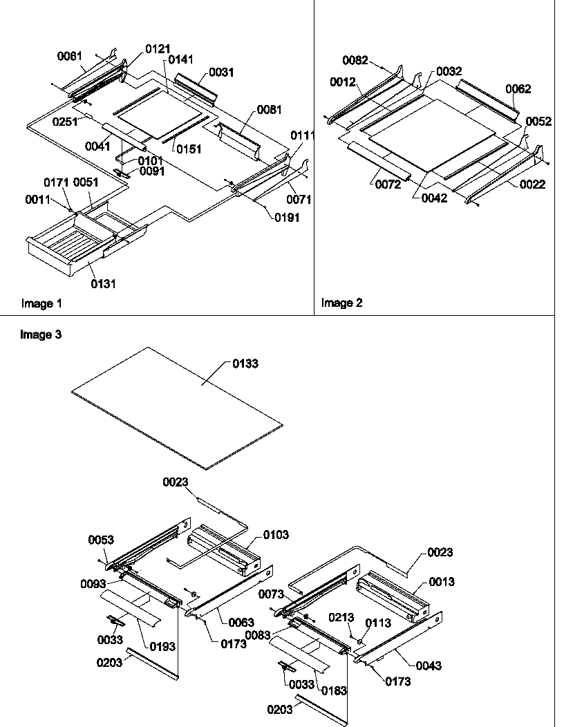 SHELVING AND CRISPER ASSEMBLIES