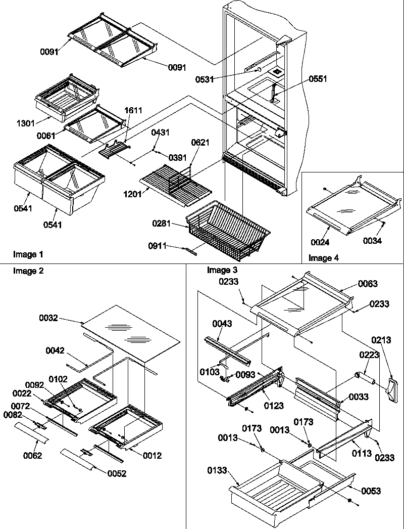 Shelving assemblies