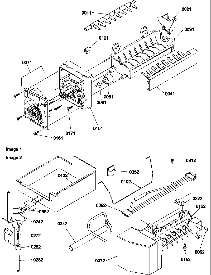 Ice maker assembly & parts